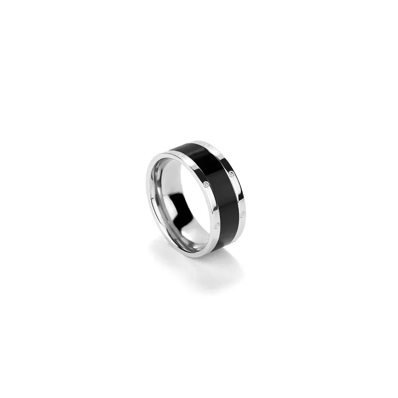 Мужские кольца Radiant RH000141-24 24 Чёрный Серебристый