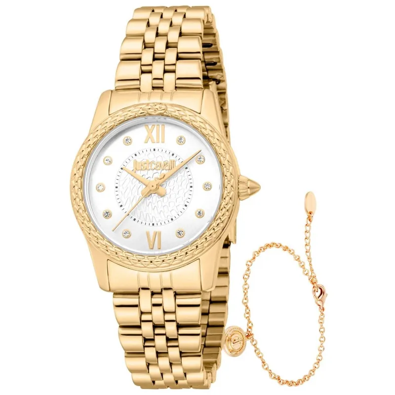 Sieviešu Pulkstenis Just Cavalli ANIMALIER SPECIAL PACK + BRACELET Bronza (Ø 30 mm)