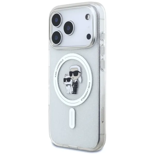 Karl Lagerfeld IML Karl Choupette Glitter MagSafe - Case for iPhone 17 Pro (transparent)