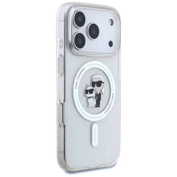 Karl Lagerfeld IML Karl Choupette Glitter MagSafe - Case for iPhone 17 Pro (transparent)