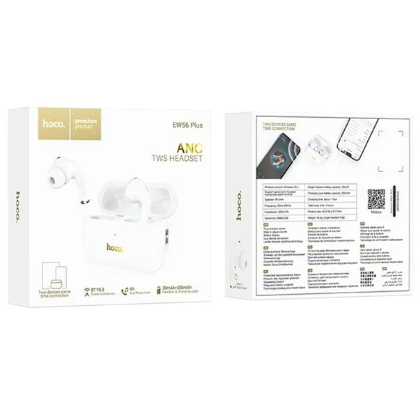 Wireless Earphones with Charging Case Hoco EW56 Plus Generoso White