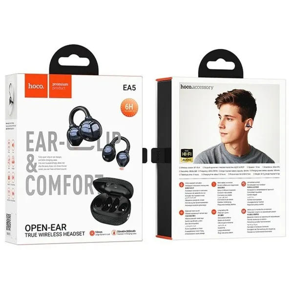 Wireless Earphones with Charging Case Hoco EA5 DUKE III Black