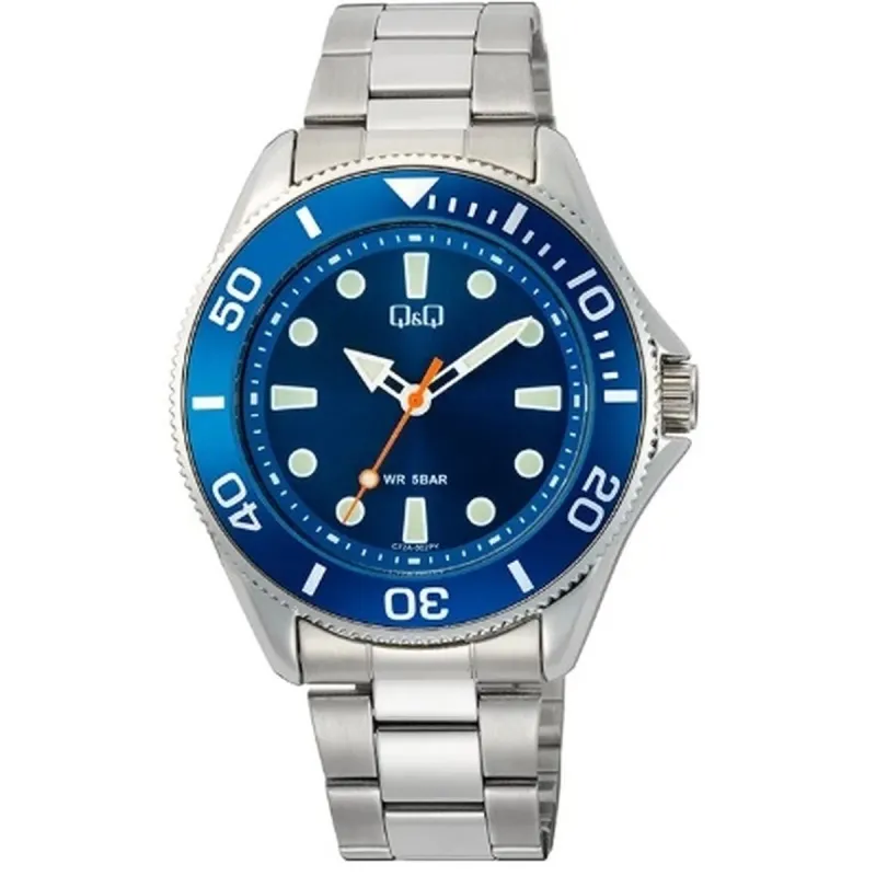 Miesten rannekellot Q&Q GENT DIVER BLUE (Ø 41 mm)
