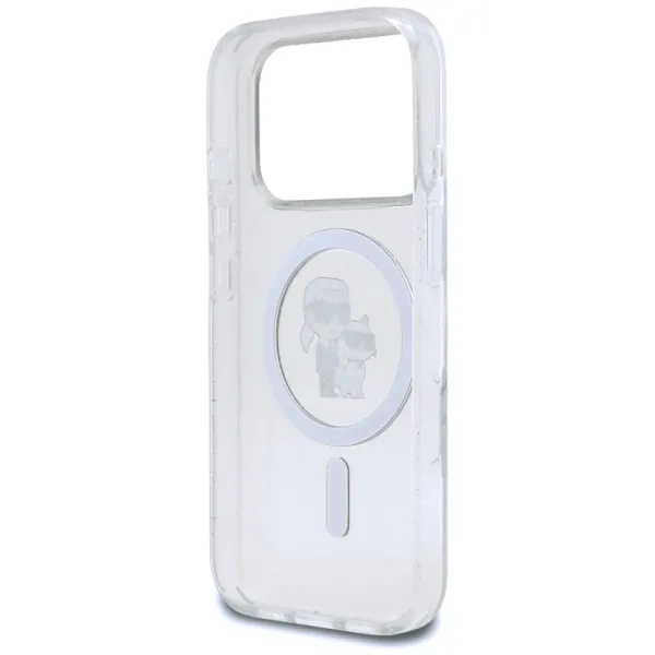 Karl Lagerfeld IML Karl Choupette Glitter MagSafe - Case for iPhone 17 Pro (transparent)