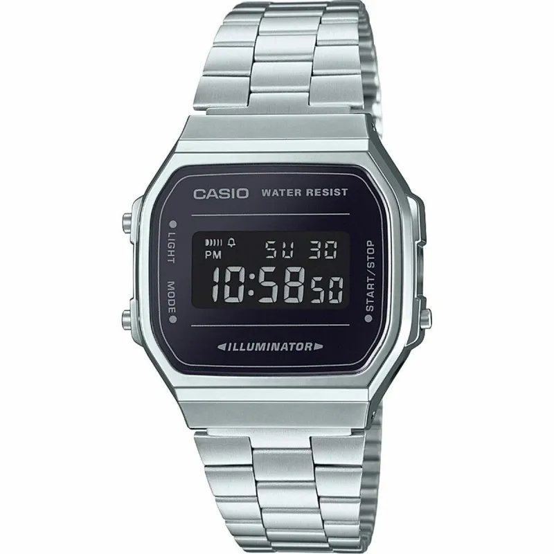 Vīriešu Pulkstenis Casio Melns Sudrabains (Ø 36 mm)