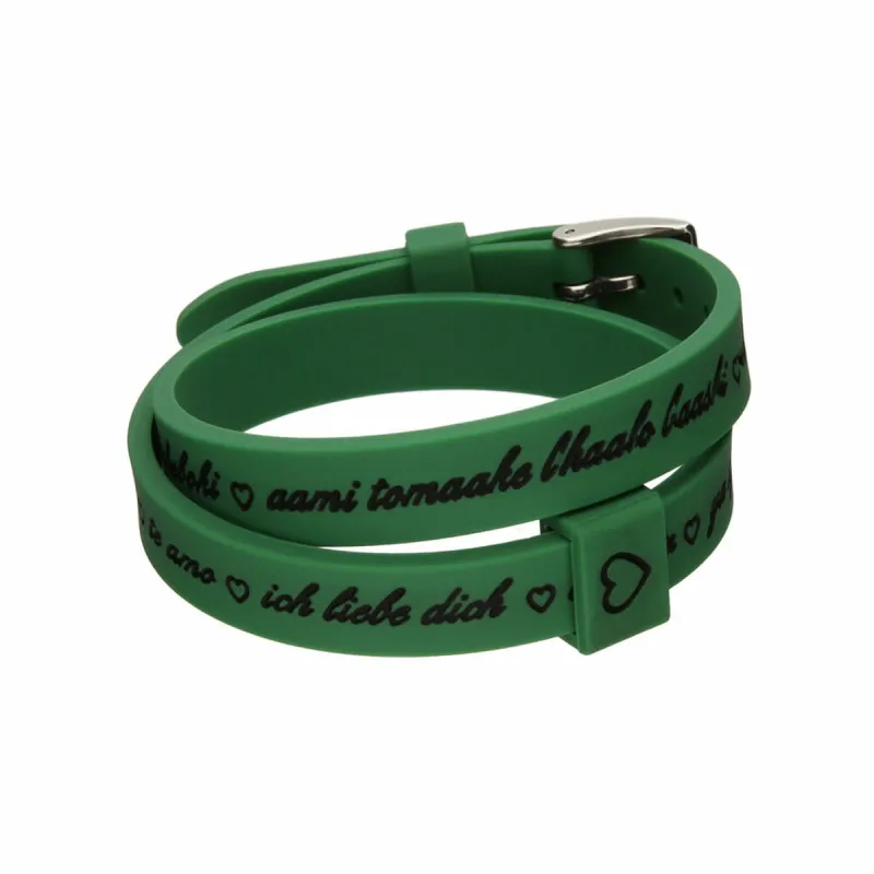 Sieviešu Aproce il mezzometro I LOVE YOU SILVER - SILICONE BRACELET