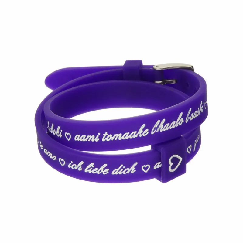 Naiste Käevõru il mezzometro I LOVE YOU SILVER - BRACCIALE IN SILICONE/SILICONE BRACELET