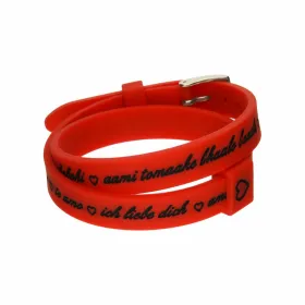 Sieviešu Aproce il mezzometro I LOVE YOU SILVER - SILICONE BRACELET