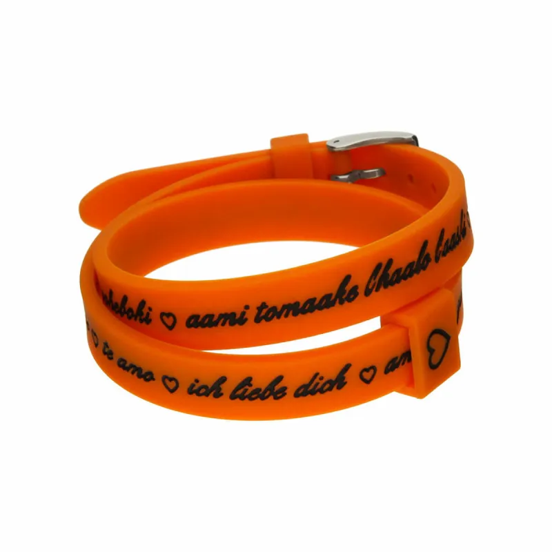 Moteriški apyrankės il mezzometro I LOVE YOU SILVER - SILICONE BRACELET