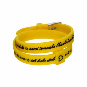 Sieviešu Aproce il mezzometro I LOVE YOU SILVER - BRACCIALE IN SILICONE/SILICONE BRACELET