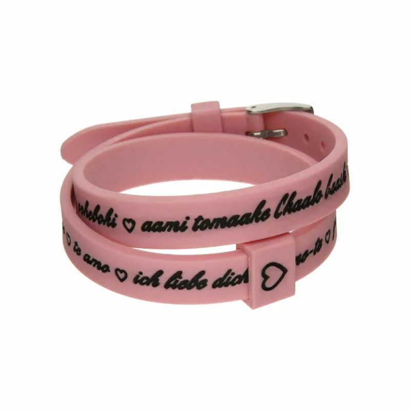 Sieviešu Aproce il mezzometro I LOVE YOU SILVER - BRACCIALE IN SILICONE/SILICONE BRACELET