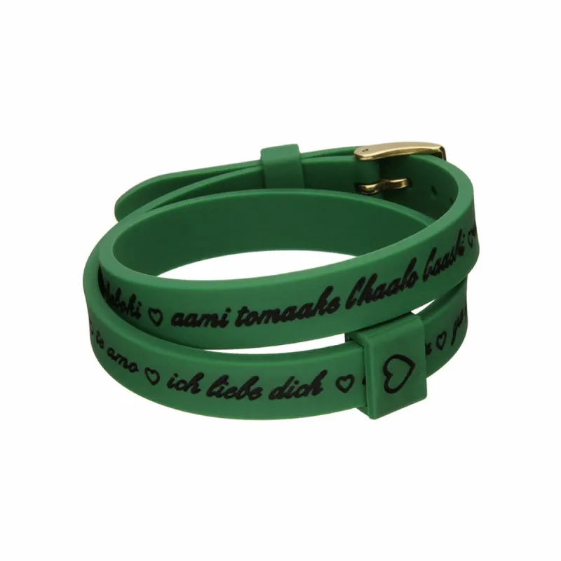 Naiste Käevõru il mezzometro I LOVE YOU GOLD - BRACCIALE IN SILICONE/SILICONE BRACELET