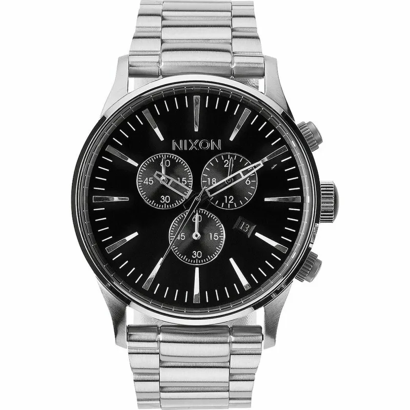 Miesten rannekellot Nixon Sentry Chrono Hopeinen