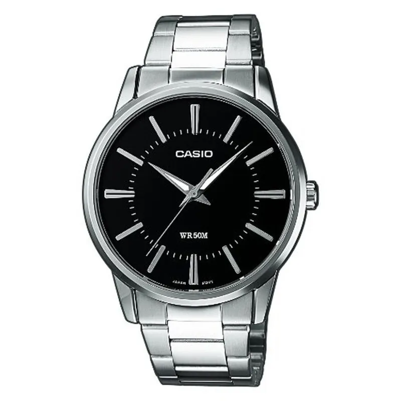 Vīriešu Pulkstenis Casio 3 H - BLACK Melns Sudrabains (Ø 40 mm)