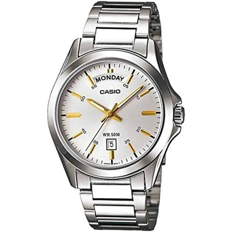 Vīriešu Pulkstenis Casio MTP-1370D-7A2VDF Sudrabains (Ø 40 mm)