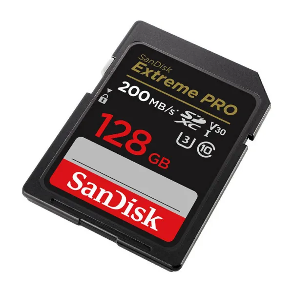 Memory card SANDISK EXTREME PRO SDXC 128GB 200/90 MB/s UHS-I U3 (SDSDXXD-128G-GN4IN)