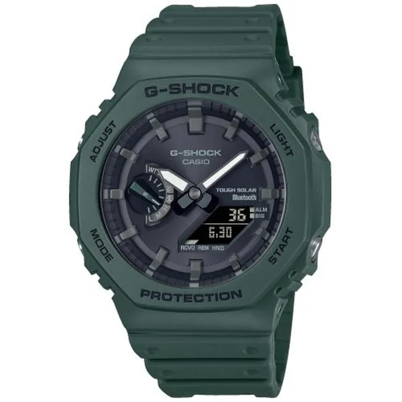 Мужские часы Casio NEW OAK  - BLUETOOTH + TOUGH SOLAR Чёрный (Ø 44,5 mm) (Ø 45,5 mm)
