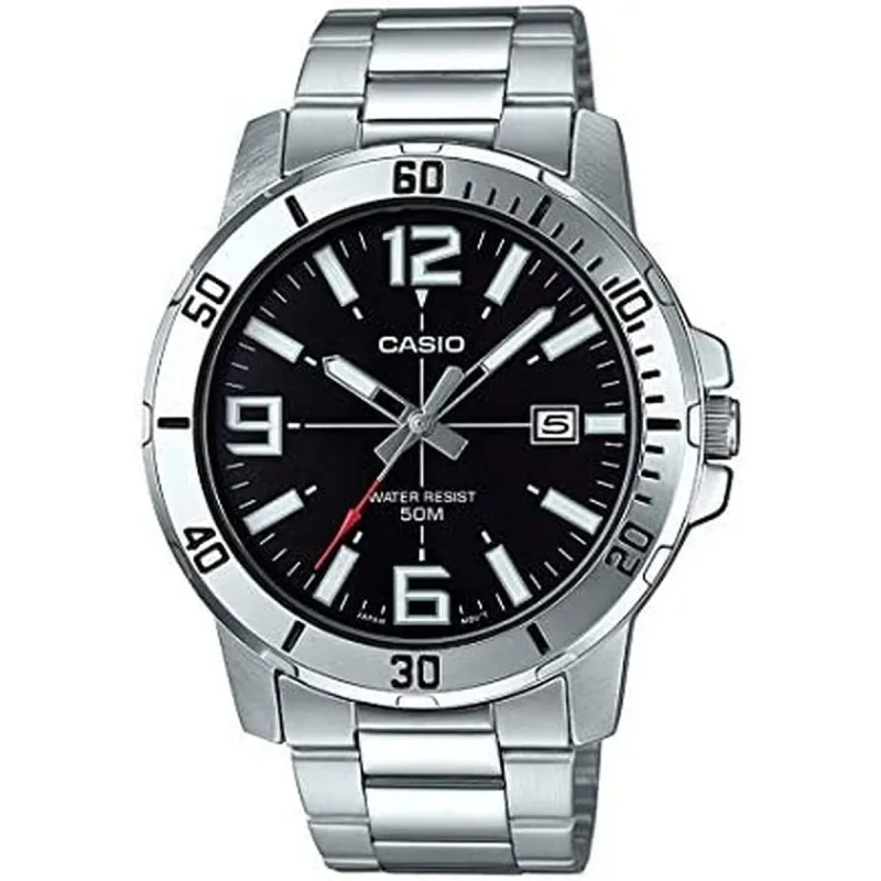 Laikrodis vyrams Casio COLLECTION Juoda Sidabras (Ø 45 mm)