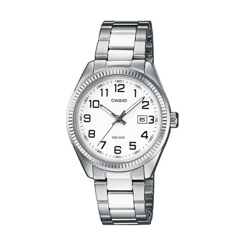 Unisex Watch Casio COLLECTION White Silver (Ø 30 mm)