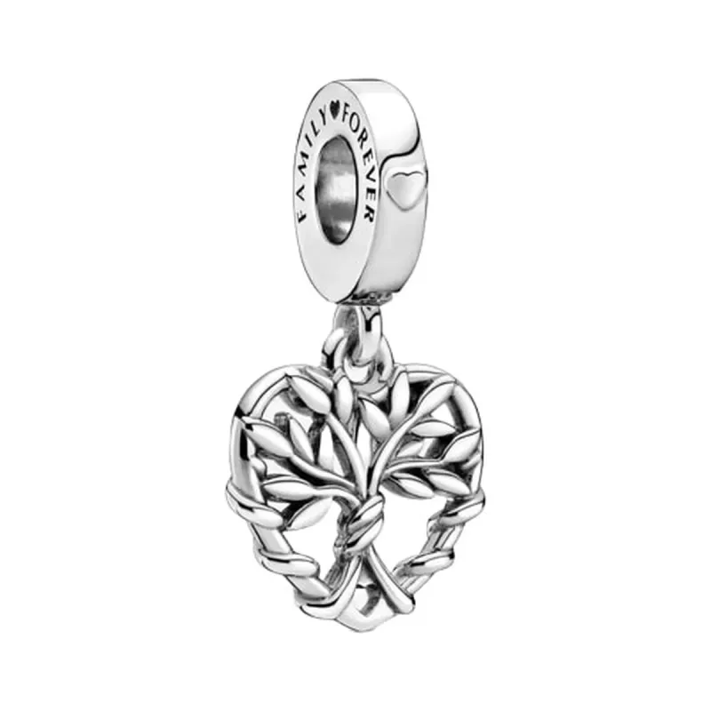 Sievietes piekariņi Pandora HEART FAMILY TREE DANGLE CHARM