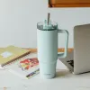 Quokka Stream - Stainless Steel Thermal Mug 950ml with Straw (Turquoise)