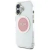 Guess IML Metal Colored Circle Classic Logo MagSafe - Case for iPhone 16 (pink)