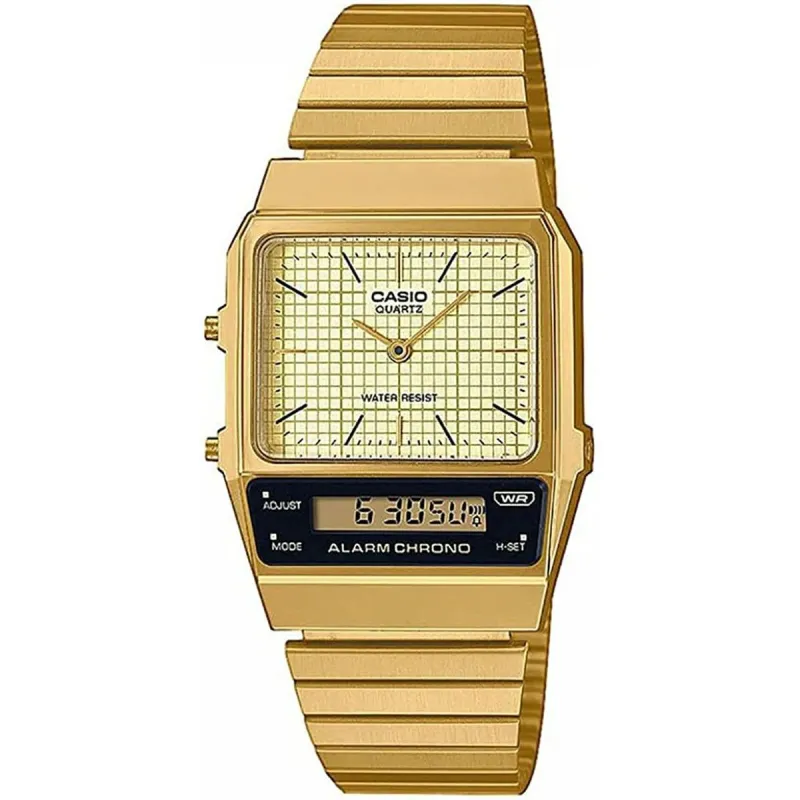 Unisex kellot Casio EDGY COLLECTION RETRO DIAL - GOLD (Ø 40 mm)