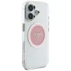Guess IML Metal Colored Circle Classic Logo MagSafe - Case for iPhone 16 (pink)