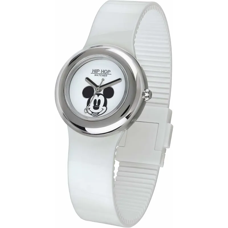 Abiejų lyčių laikrodis Hip Hop MICKEY METAL WHITE Balta (Ø 32 mm)