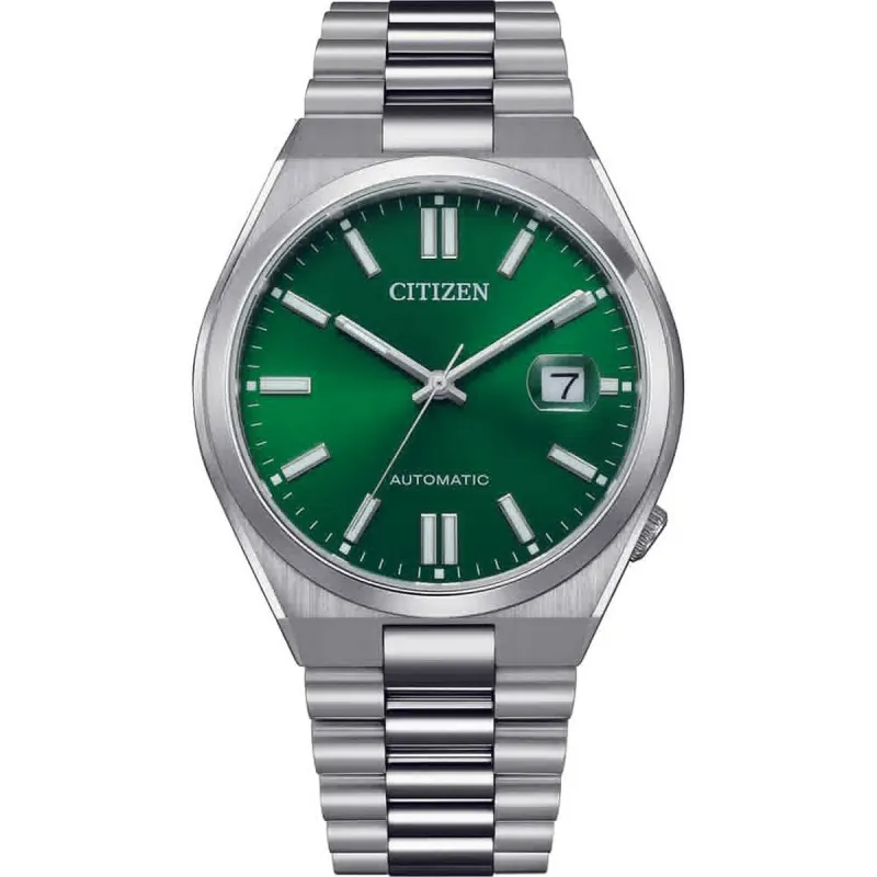 Miesten rannekellot Citizen TSUYOSA AUTOMATIC Vihreä Hopeinen (Ø 40 mm)