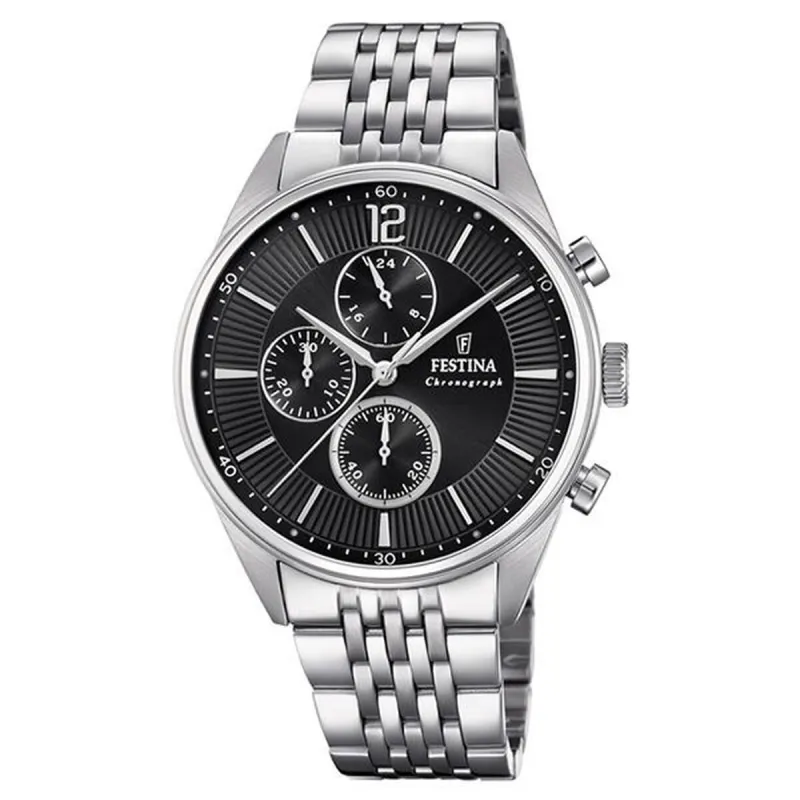 Мужские часы Festina F20285/4 Чёрный Серебристый