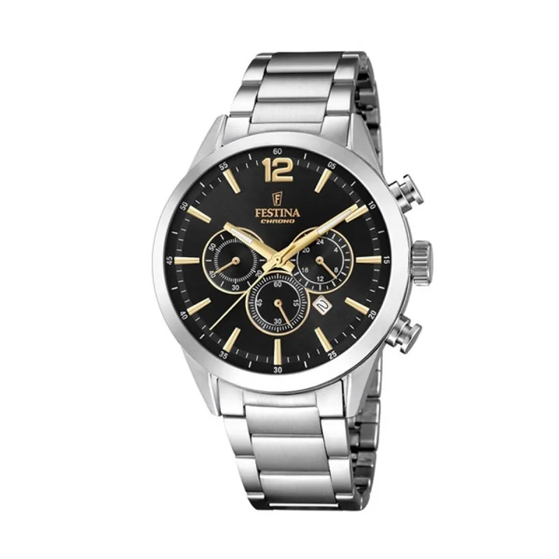 Мужские часы Festina F20343/4 Чёрный Серебристый