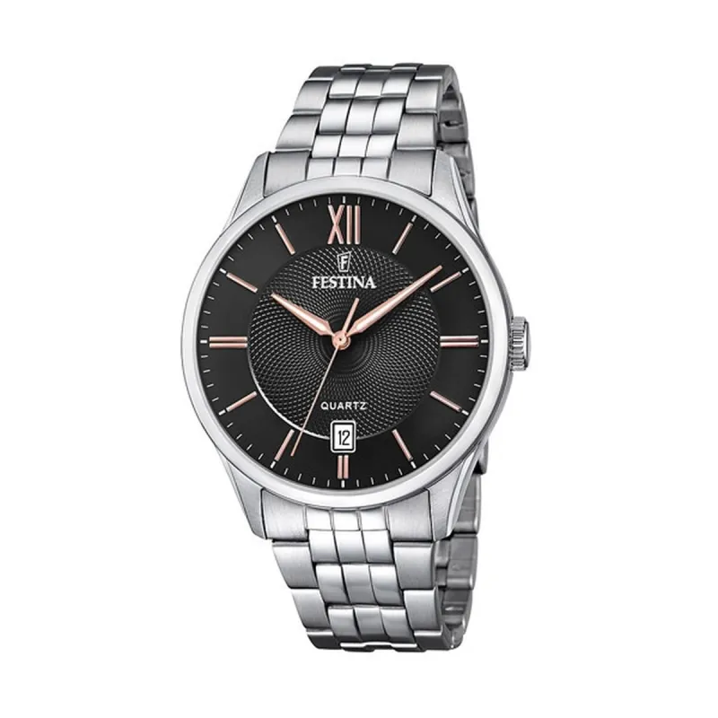 Мужские часы Festina F20425/6 Чёрный Серебристый