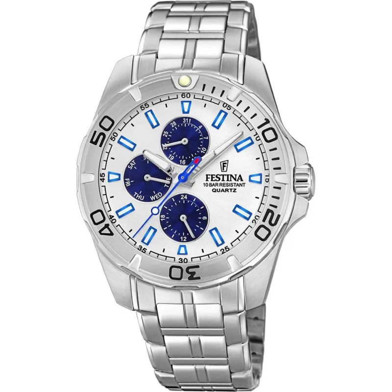 Vīriešu Pulkstenis Festina F20445/1 Sudrabains