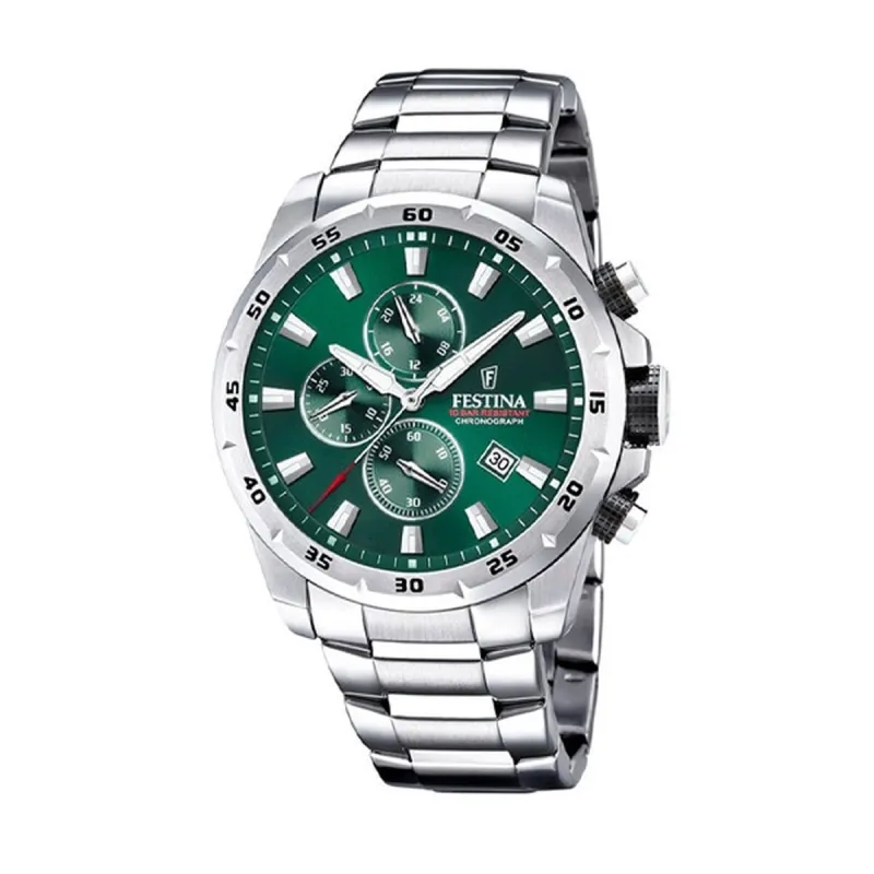 Мужские часы Festina F20463/3 Зеленый Серебристый