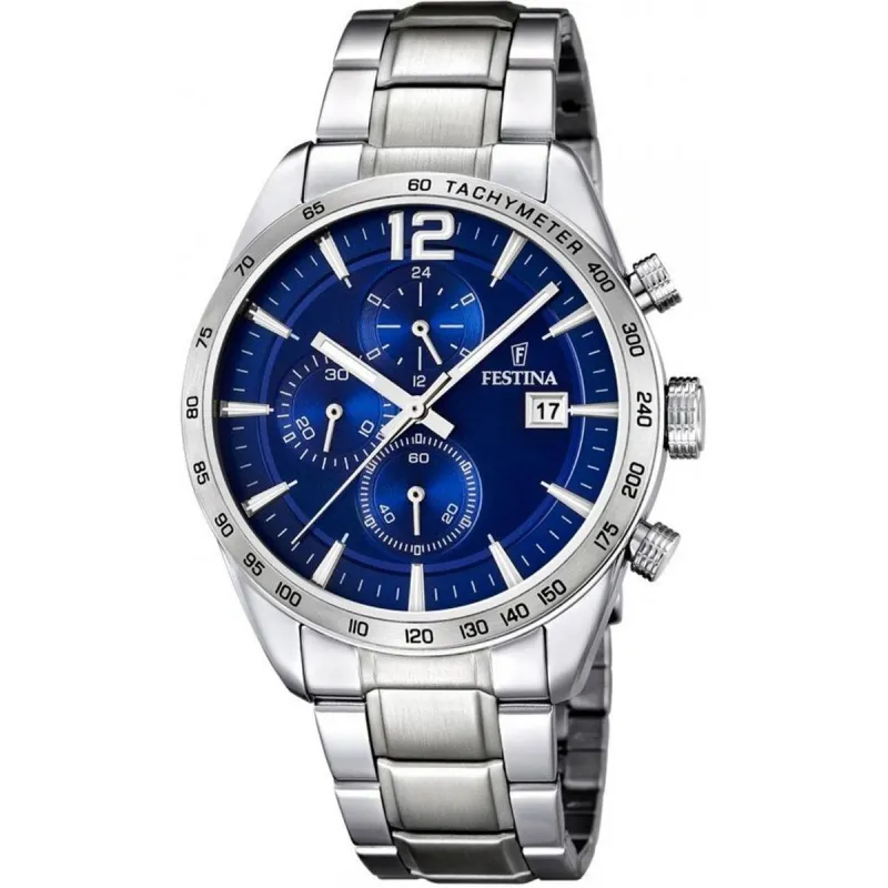 Miesten rannekellot Festina F16759/3 Hopeinen