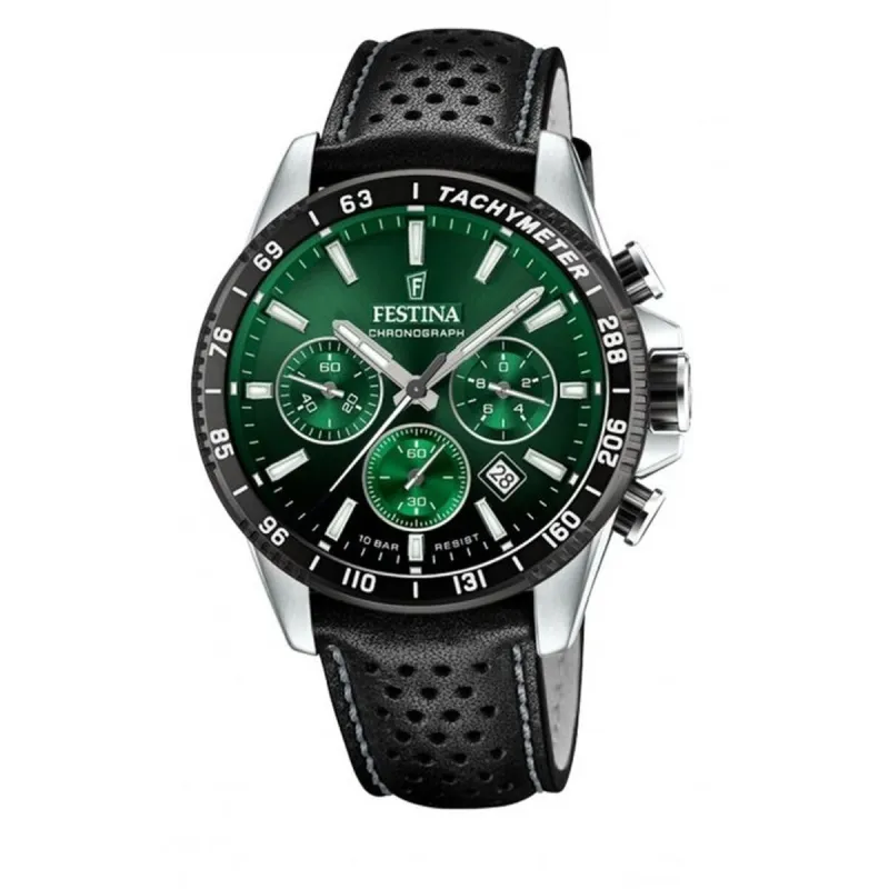 Vīriešu Pulkstenis Festina F20561/5 Melns Zaļš