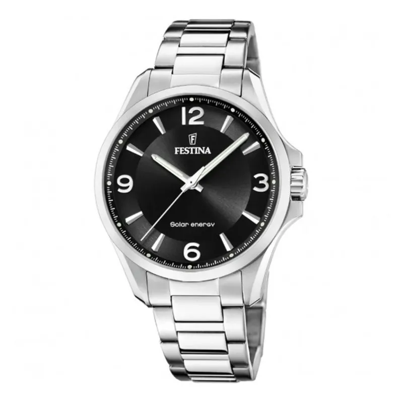Vīriešu Pulkstenis Festina F20656/4 Melns Sudrabains
