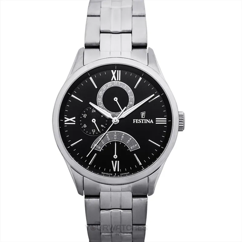 Мужские часы Festina F16822/4 Чёрный Серебристый