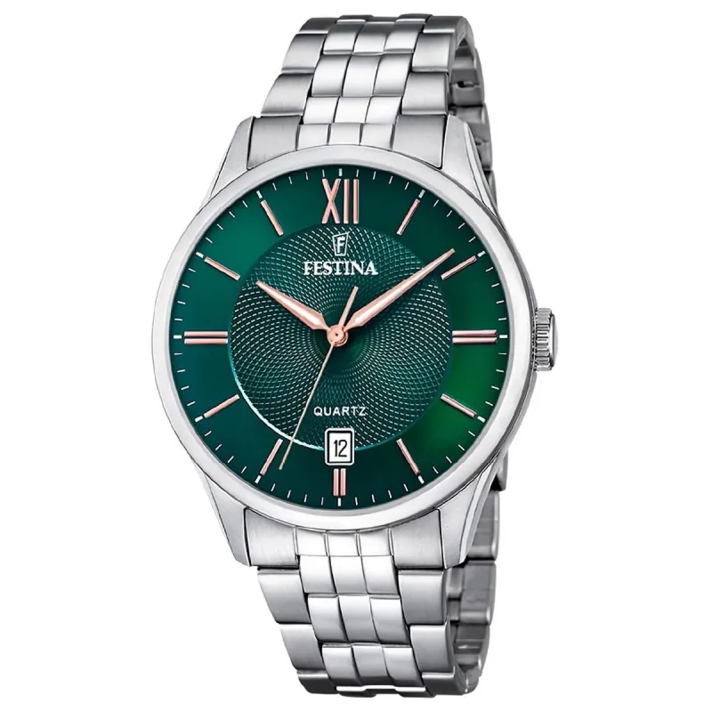 Laikrodis vyrams Festina F20425/7 Žalia Sidabras