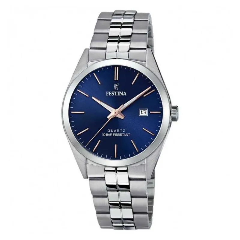 Vīriešu Pulkstenis Festina F20437/B Sudrabains (Ø 40 mm)
