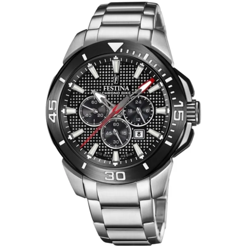 Мужские часы Festina F20641/4 Чёрный Серебристый