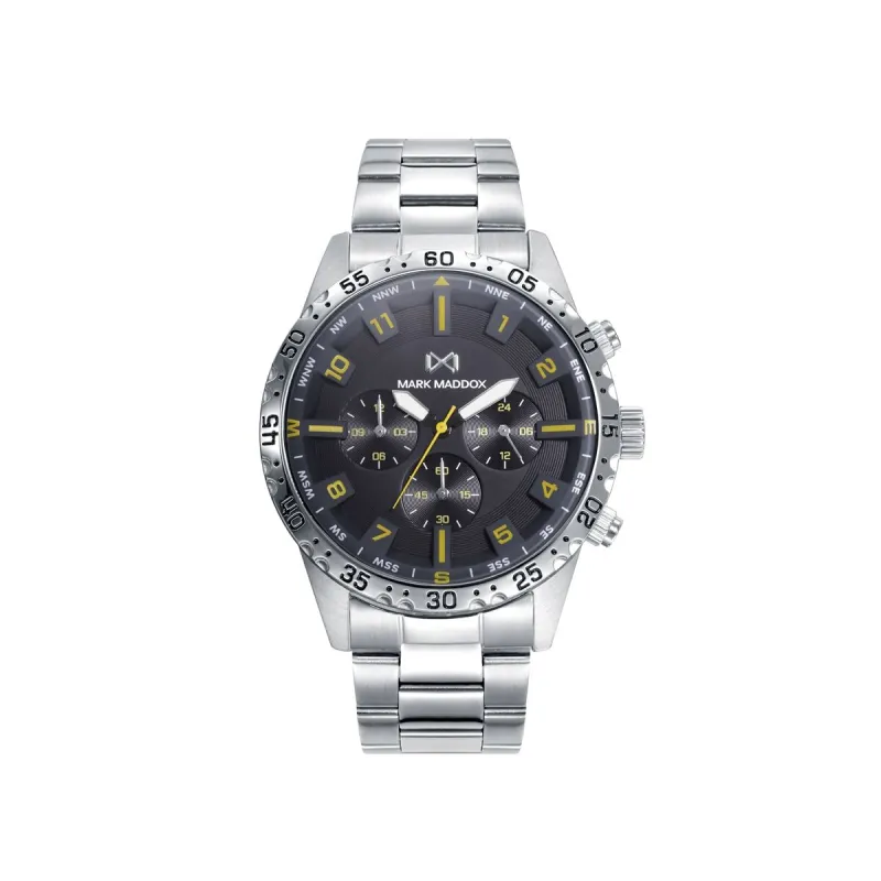 Laikrodis vyrams Mark Maddox HM0135-54 Juoda Sidabras (Ø 44 mm)