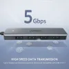 USB Centrmezgls Ugreen 64260 Pelēks