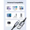 Кабель USB A — USB-C Ugreen 6957303861286 Серый 2 m