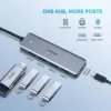 USB Centrmezgls Ugreen 64266 Sudrabains