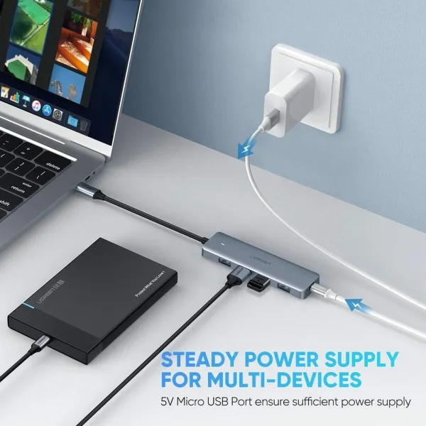 USB-jaotur Ugreen 64266 Hõbedane