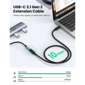 USB-C 3.1 Kabelis Ugreen 10387 Melns 1 m