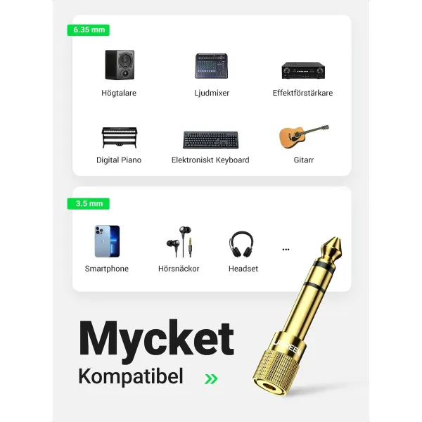 Аудио штекер 3,5 мм Ugreen 20503