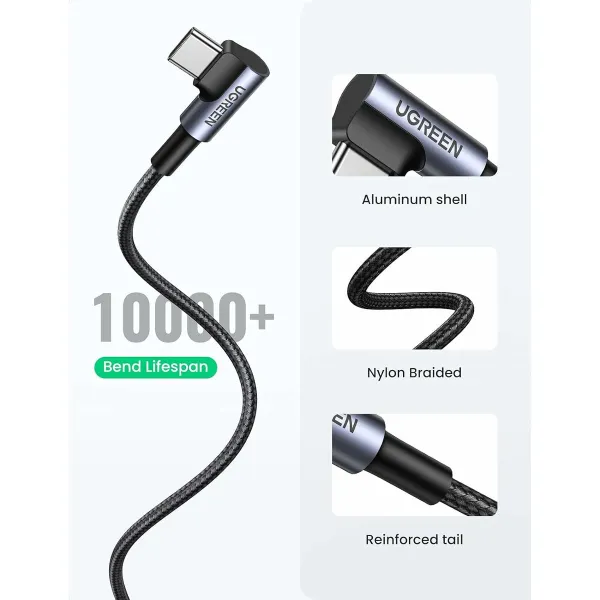 USB A uz USB-C Kabelis Ugreen 50942 Melns 2 m